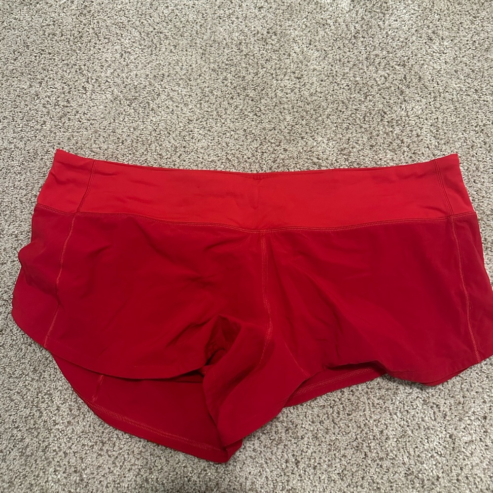 Lululemon Red Athletic Shorts